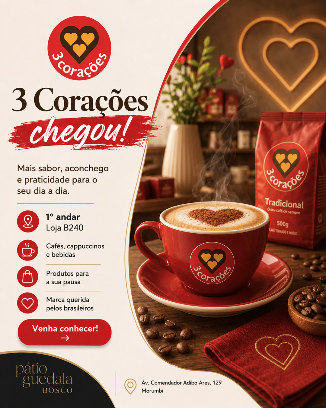 3CoraçõesChegou